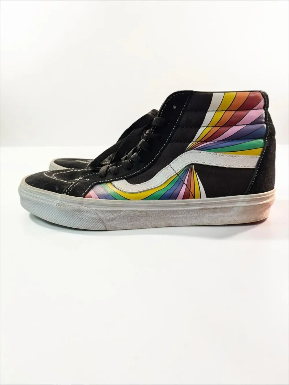 Vans Sk8 Hi Refract Rainbow High Top Sneakers 10